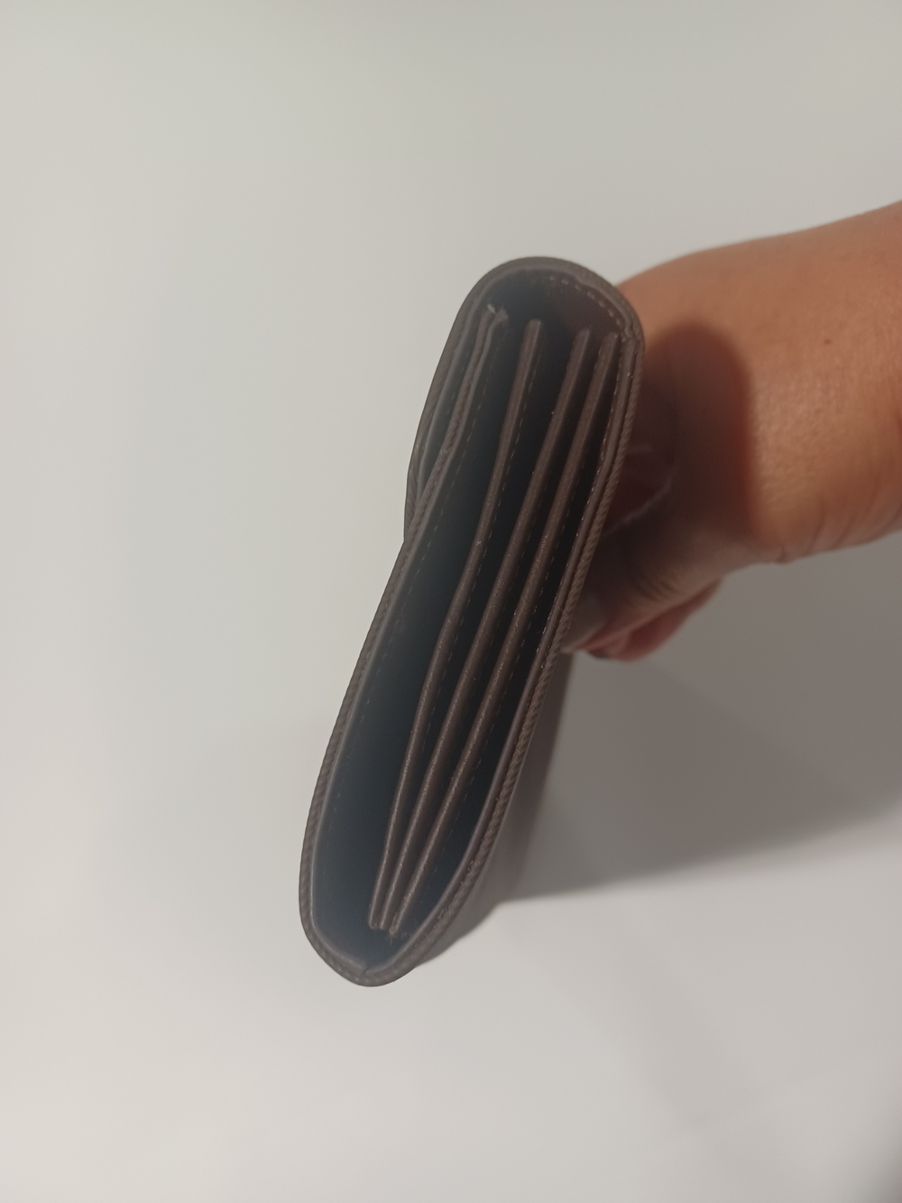 Mandarina Duck Chocolate Brown Clutch Wallet - Classic Button Closure - Picture 3 of 8